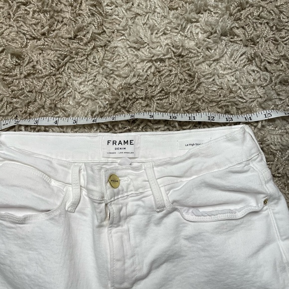 Frame Jeans white Le High Straight Jeans size 30 - Picture 10 of 11